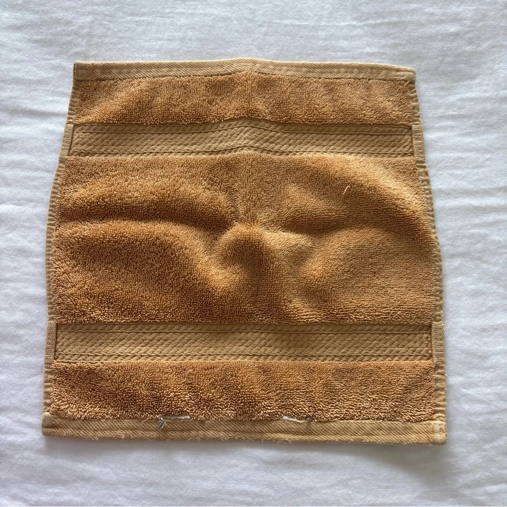 3Pc set Bath Towel Hand Towel & Wash cloth pre-owned rust